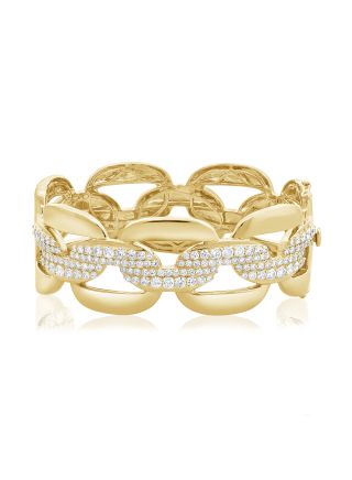 3.66CT DIAMOND PAPERCLIP LINK BANGLE