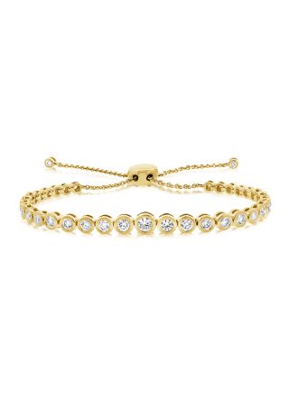 2.18CT DIAMOND BEZEL BOLO BRACELET