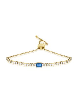 2.85CT SAPPHIRE AND DIAMOND BOLO BRACELET
