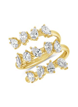 2.16CT PEAR SHAPE DIAMOND WRAP RING