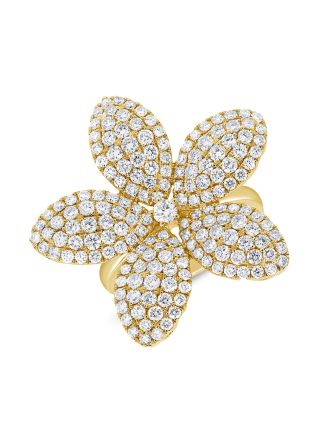 2.61CT DIAMOND FLOWER COCKTAIL RING