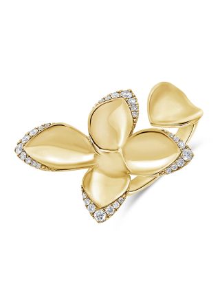 0.40CT DIAMOND LEAF RING