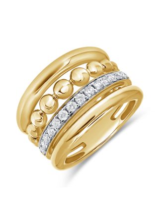 0.44CT DIAMOND COCKTAIL BALL RING